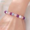 8mm Beaded Bracelet, Amethyst Rose Quartz Natural Stone Aura Balancing Sleep Bracelet For Women