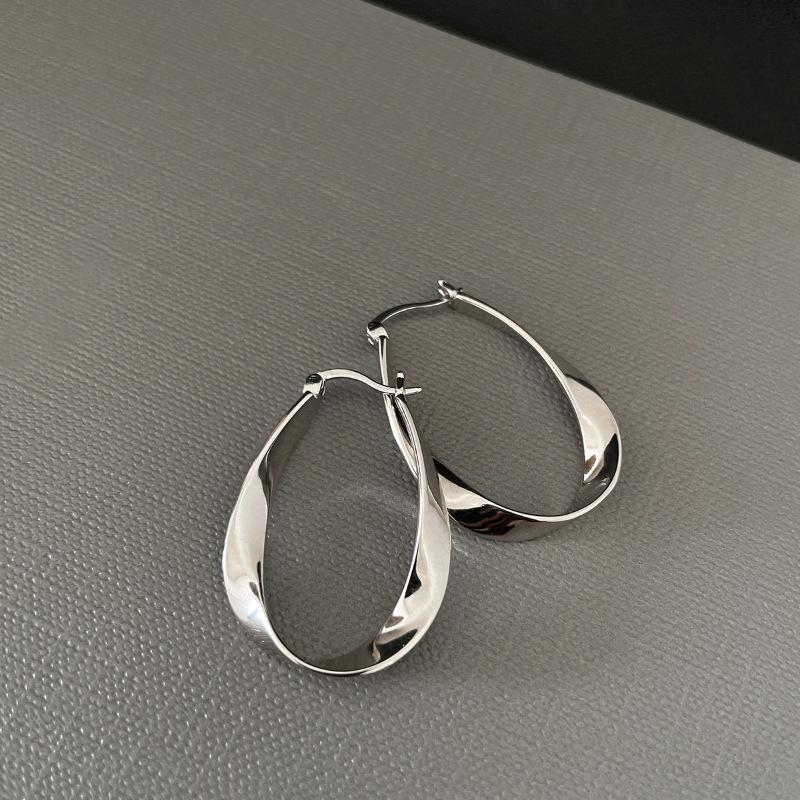 VENTFILLE 925 Sterling Copper Chunky Hoop Earrings for Women Geometric Circle Punk Ear Zircon Party Gifts 2023 New Dropshipping