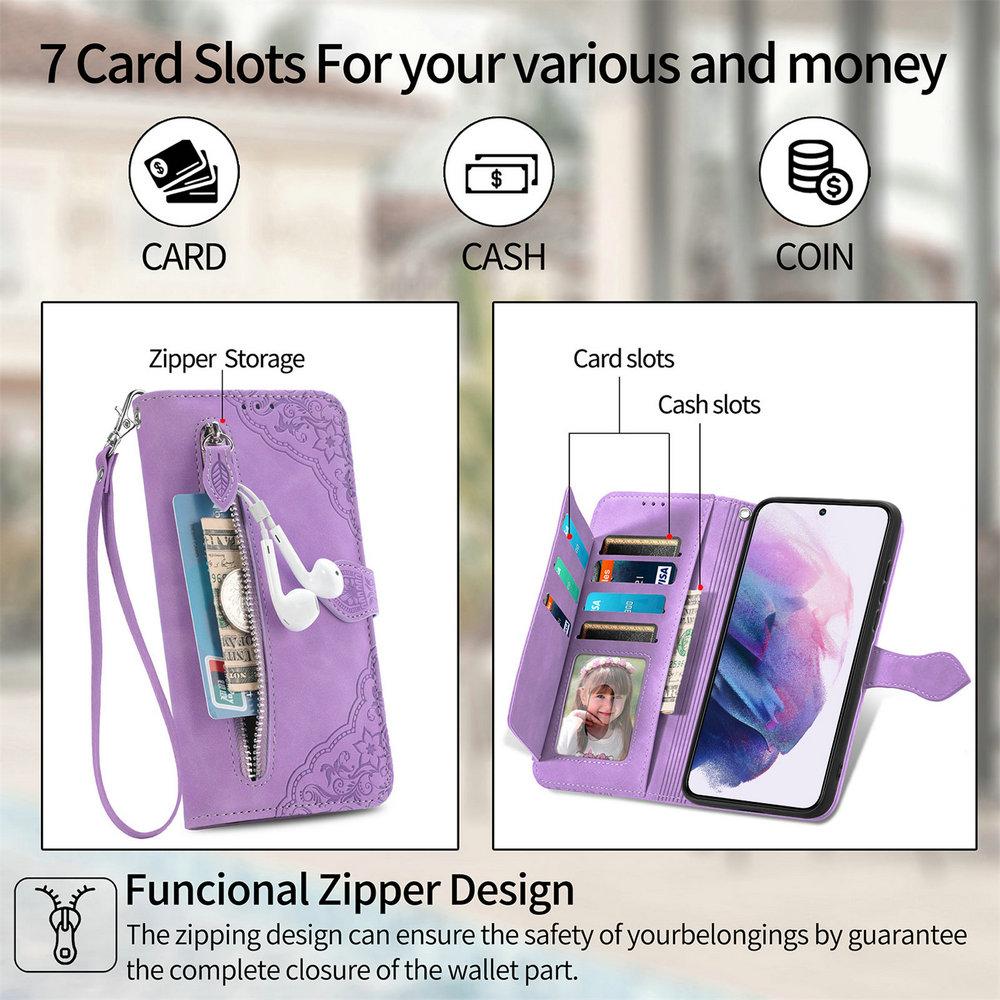 Reißverschluss Leder Geldbörse Capa für Motorola G87 G77 G85 G75 G55 G67 G35 G15 Power G05 Luxus Hülle Karten Funda Moto G86 G56 G57 67 5G