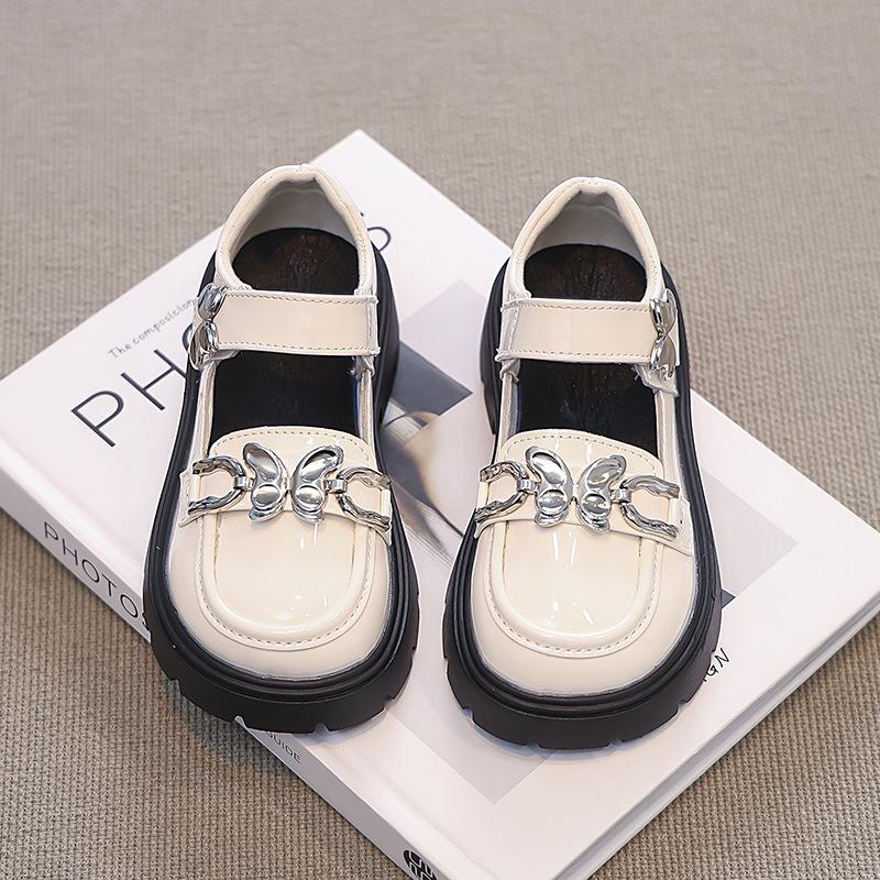 

Маленькие кожаные туфли для девочек 2025 осень новые детские туфли принцессы для девочек иностранные на мягкой подошве в британском стиле для выступлений танцев 26-31 yards FCL mixed batch shot 48 pairs белый