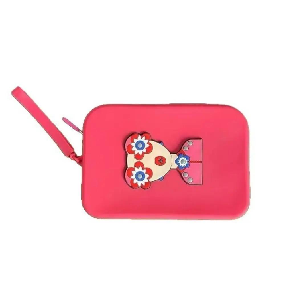 Fashion Waterproof Silicone Storage Bag Multi-purpose Portable Hanging Phone Bag Cartoon Cosmetic Bag