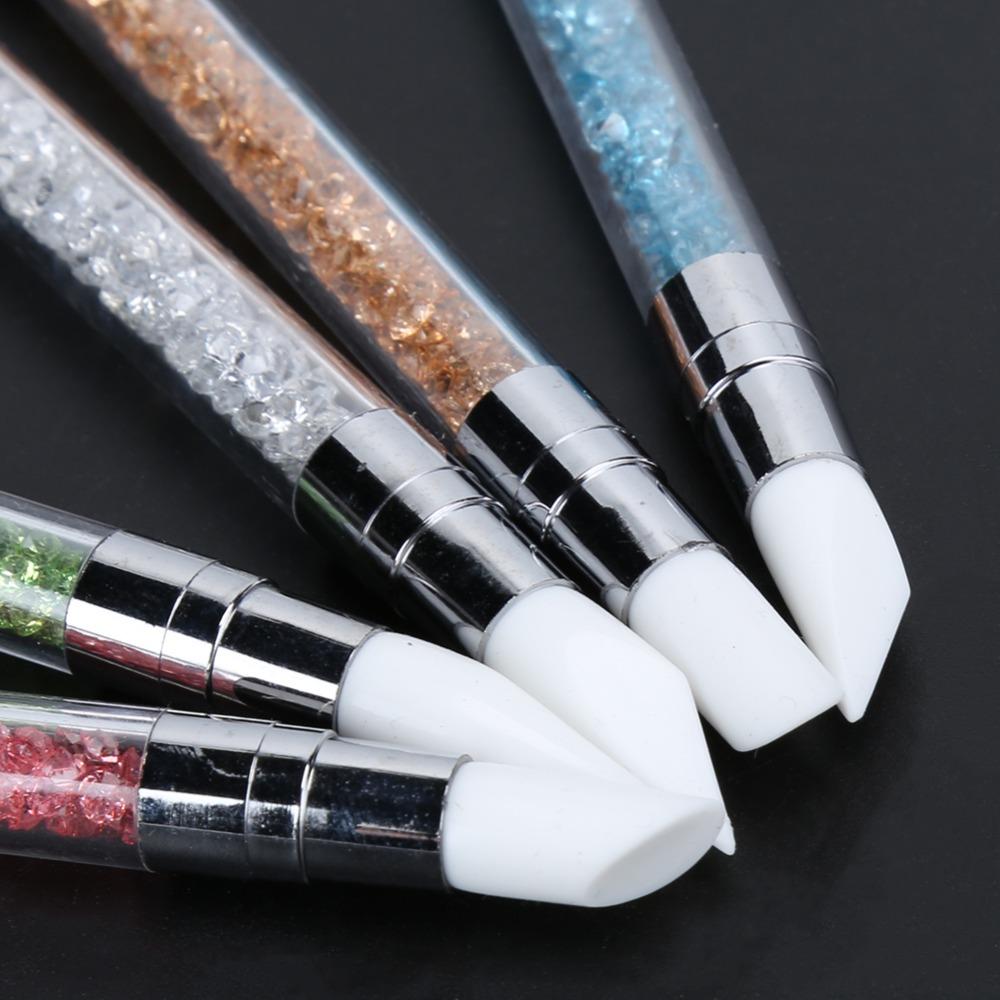 5PCS Dual Tipped Nail Silicone Pen Hollow Carving Manicure Brush Nail Sculpture Pen  Manicure Store
