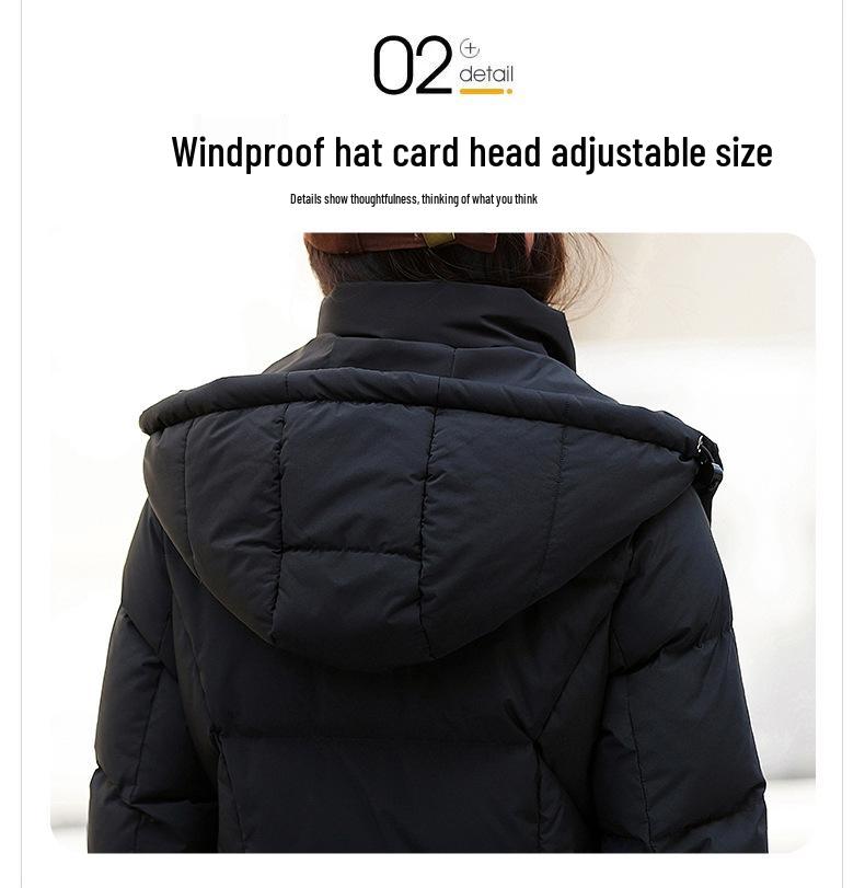 Women's 2025 Fashionable Long White Duck Down Puffer Coat - Chic, Waist-Slimming, Over-the-Knee, Extra Long Winter Style