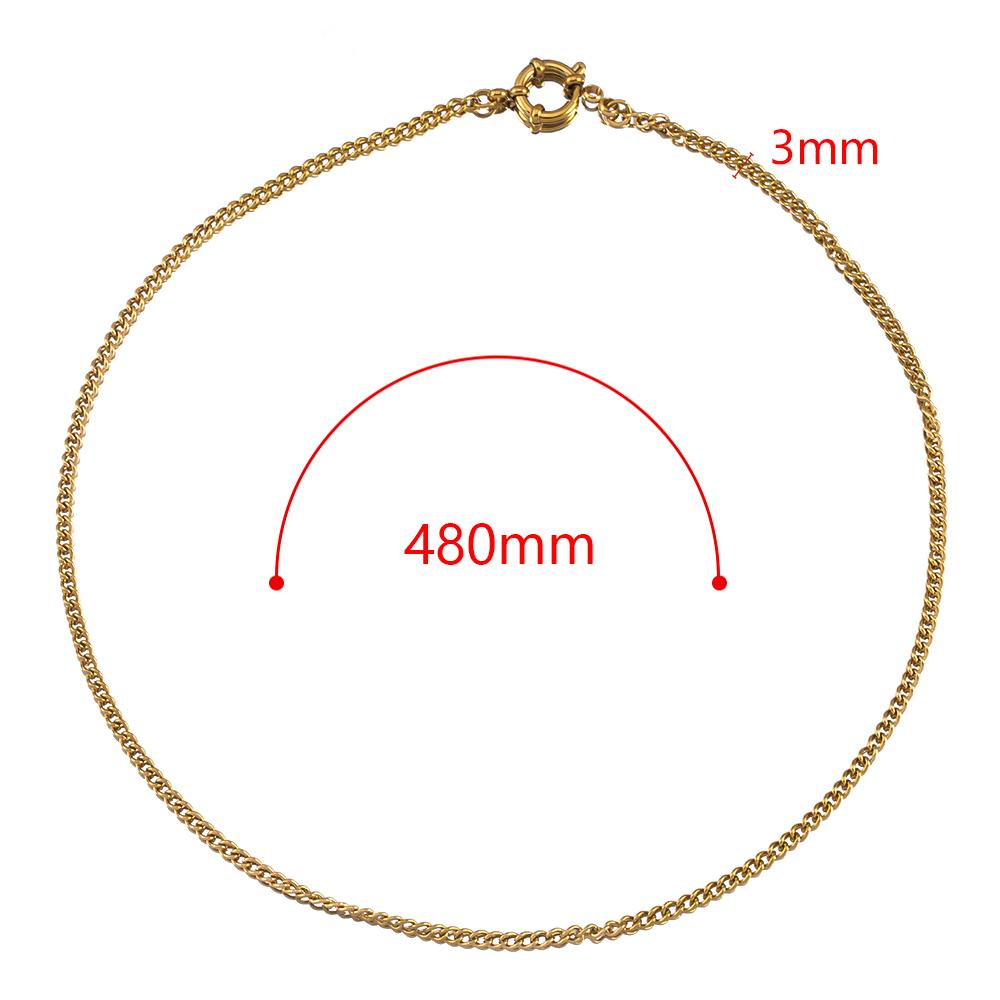 1PC Stainless Steel 45cm Basic Link Chian Bracelet Necklace Women Men Anchor Clasp Beads Chain Sailor Wheel DIY Jewelry Findings