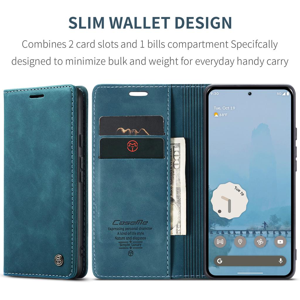 For Google Pixel 10 Pro XL Wallet Case CASEME 013 Series PU Leather Phone Cover Stand
