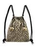 OTHER-worldly Fur Pompoms Gym Sack [Brown Leopard]