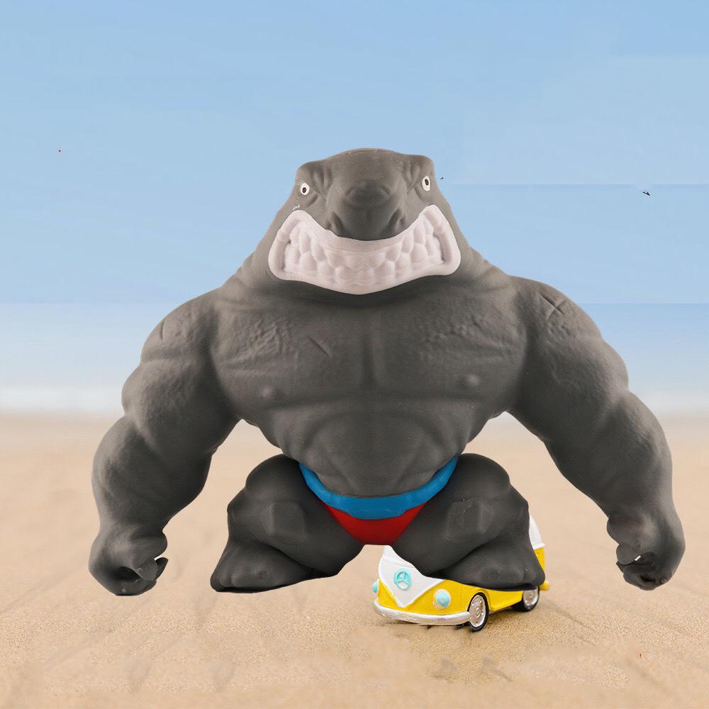 Giant Horror Shark  Animal Tiger Gorilla Anti Stress Shaping Slow Rebound Adult Squeeze Pull Stress Relief Toys Birthday Gift