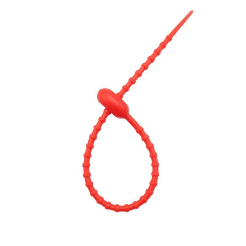 Multicolor TPR Silicone Zip Ties: Elastic Self-Locking, Reusable Cable Organizers & Keychain Pendants.