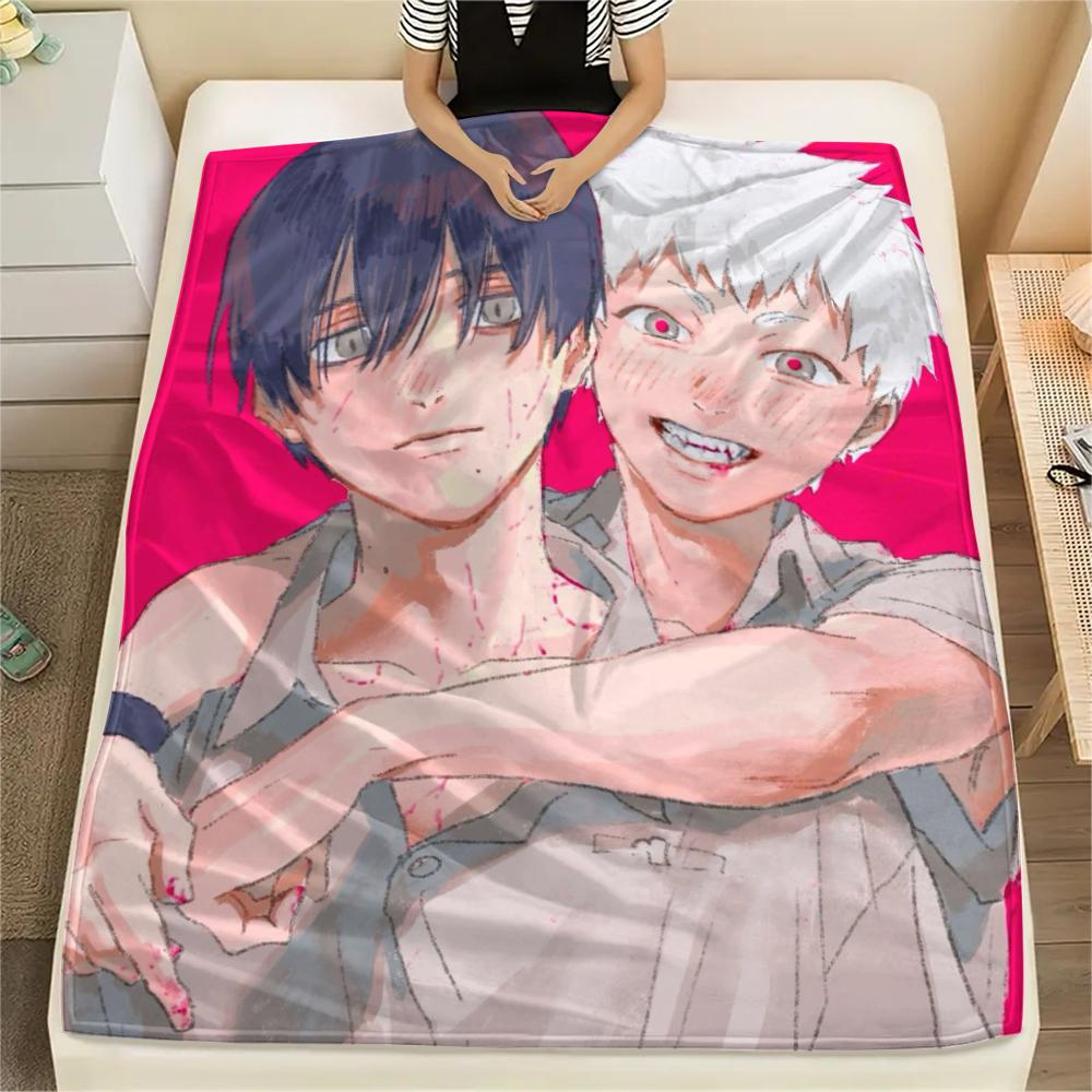 1PC Summer Hikaru Died Print Flannel Blanket, High Quality Comfortable for All Seasons, Home Decor, Warmth and Comfort, Perfect for Christmas Gifts201
