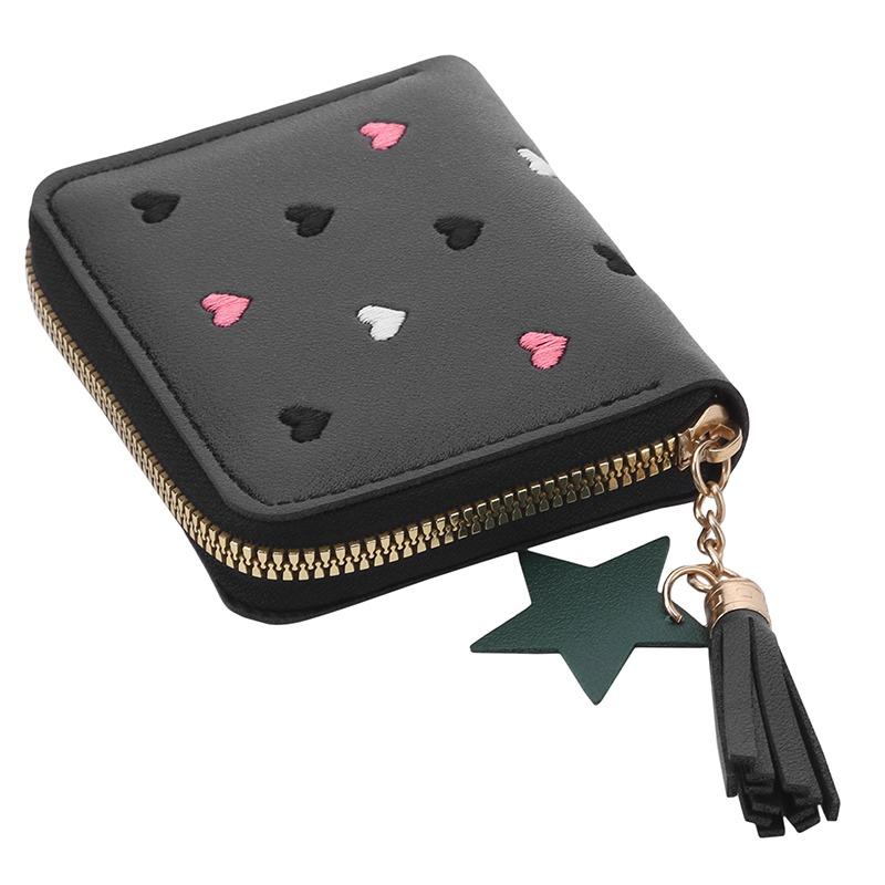 Dámská roztomilá módní peněženka taška mini držák na kreditní karty krátká spona na peníze přenosná malá peněženka na mince