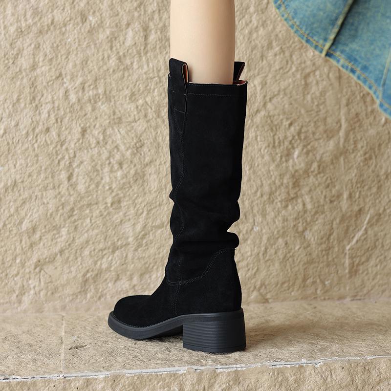 Krazing Pot Cow Suede Nubuck Осенне-зимние туфли на среднем каблуке Ботинки Chelsea — фото 11