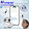 AI Real-time Two-Way Earbuds 138 Languages Bluetooth-Compatible 5.3 Translation Earphones Open Air Traductor for Travel Business