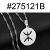 Anniyo Round Berbers Pendant Necklaces African Berber Jewelry for Amazigh Women Girls Men @275121