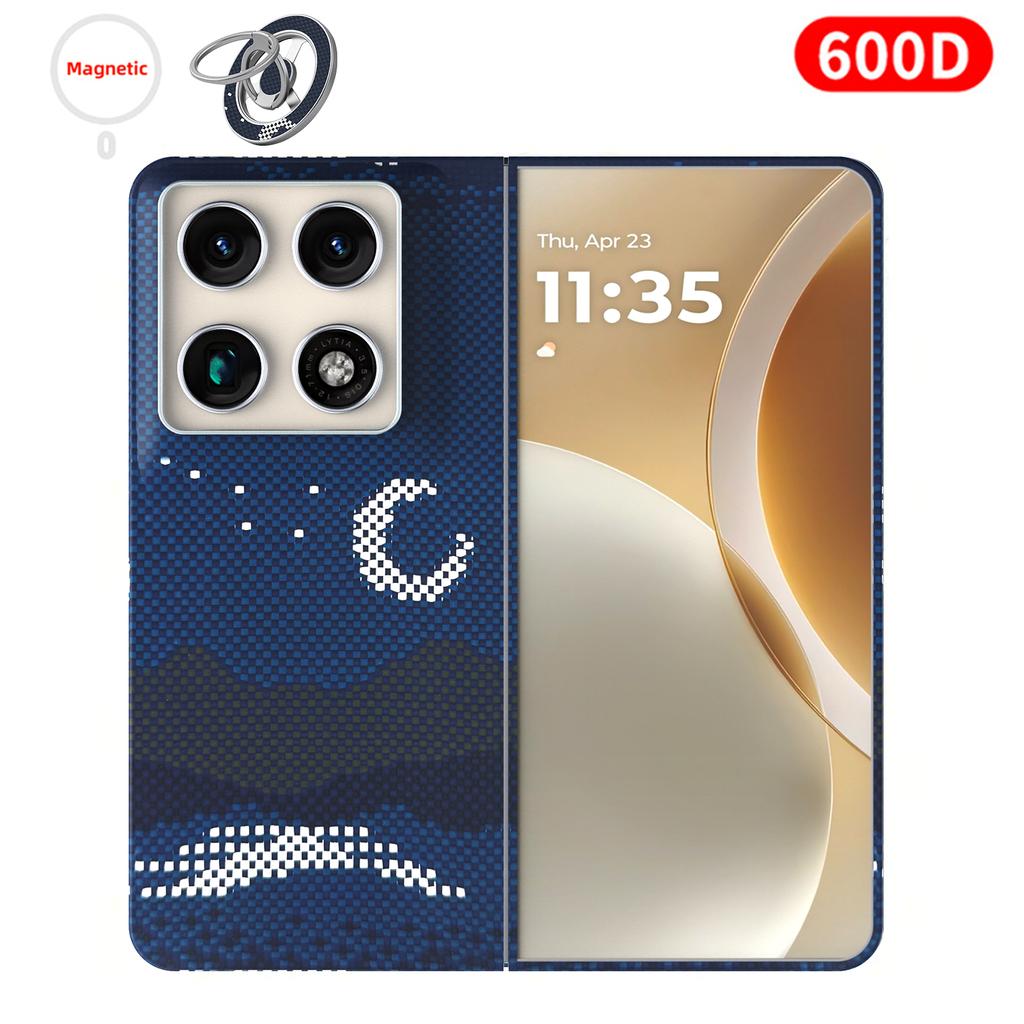Pro pouzdro Motorola Razr Fold Carbon 600D 1500D Kevlar Aramidová vláknitá tkanina Tenký tvrdý kryt Magnetický Černý Štíhlý Lehký Červený Prémiový