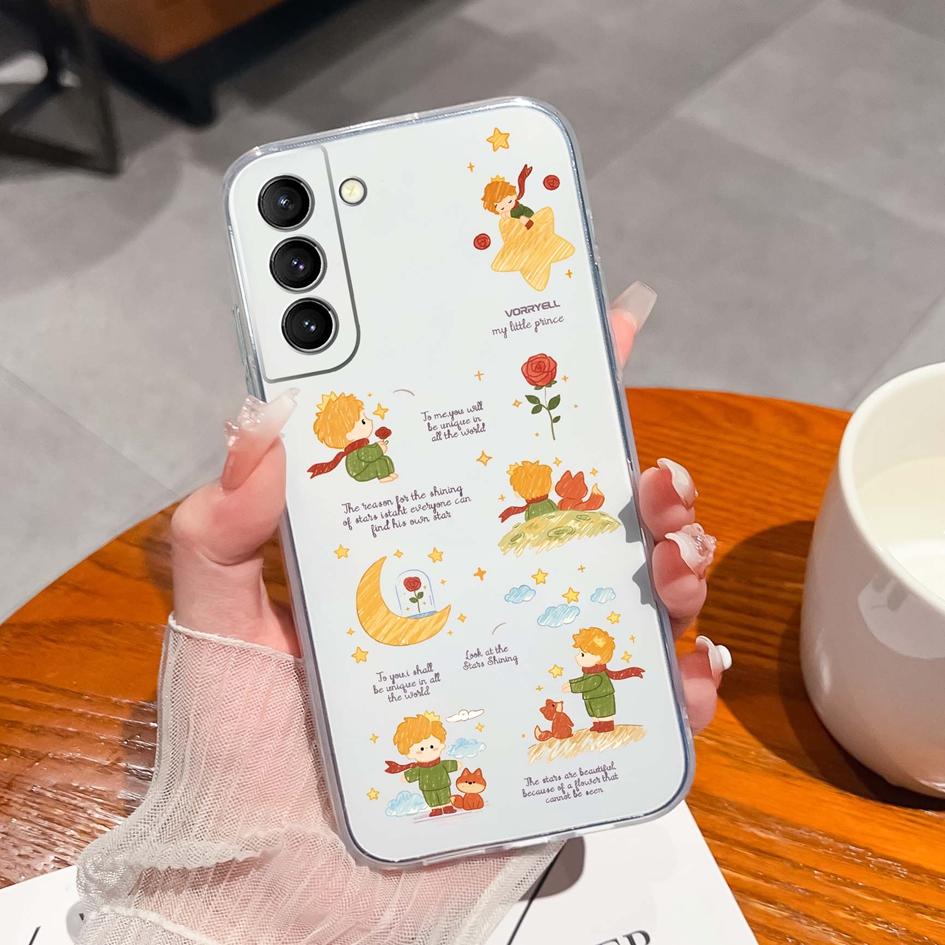Back Cover For Samsung S21 S22 S23 Ultra Plus S6 S7 S9 Edge Bumper Case Screen Protector Luxury Graffiti Butterfly Silicone Soft TPU Transparent Shell