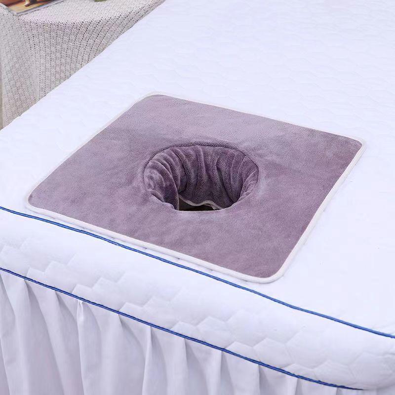 Soft Absorbent Beauty Salon Bed Head Hole Face Towel with Customizable Logo