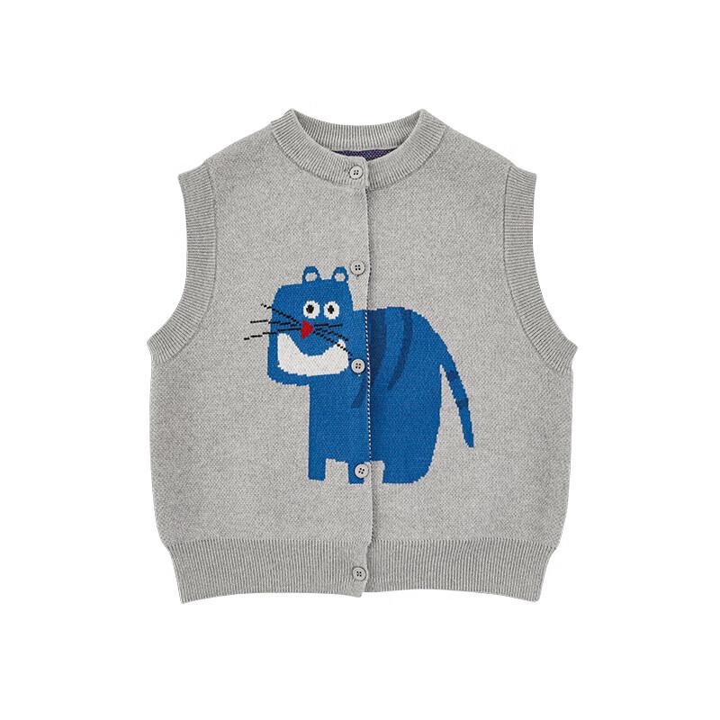 Youyou Boys Cartoon Print Winter Warm Sleeveless Vest 110cm