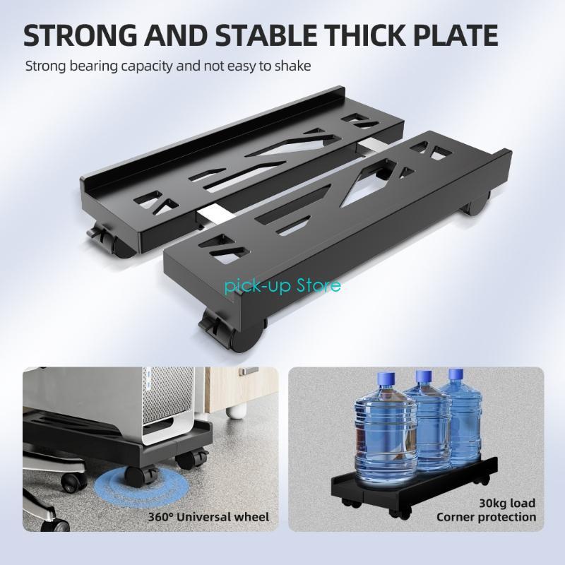 Q5WA Mobile Computer Tower Stand With Wheel And Ventilation For Easy Movement