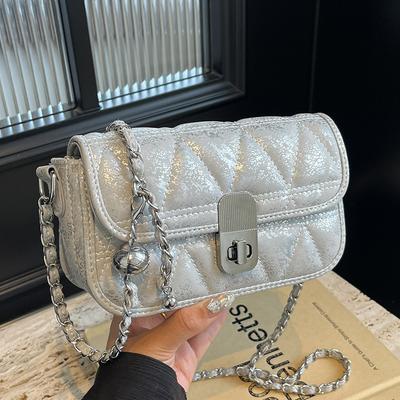 Popular Fashionable High-end Temperament Small Fragrant Style Versatile Chain Messenger Bag Women's Versatile Foreign Style Shoulder Small Square Bag