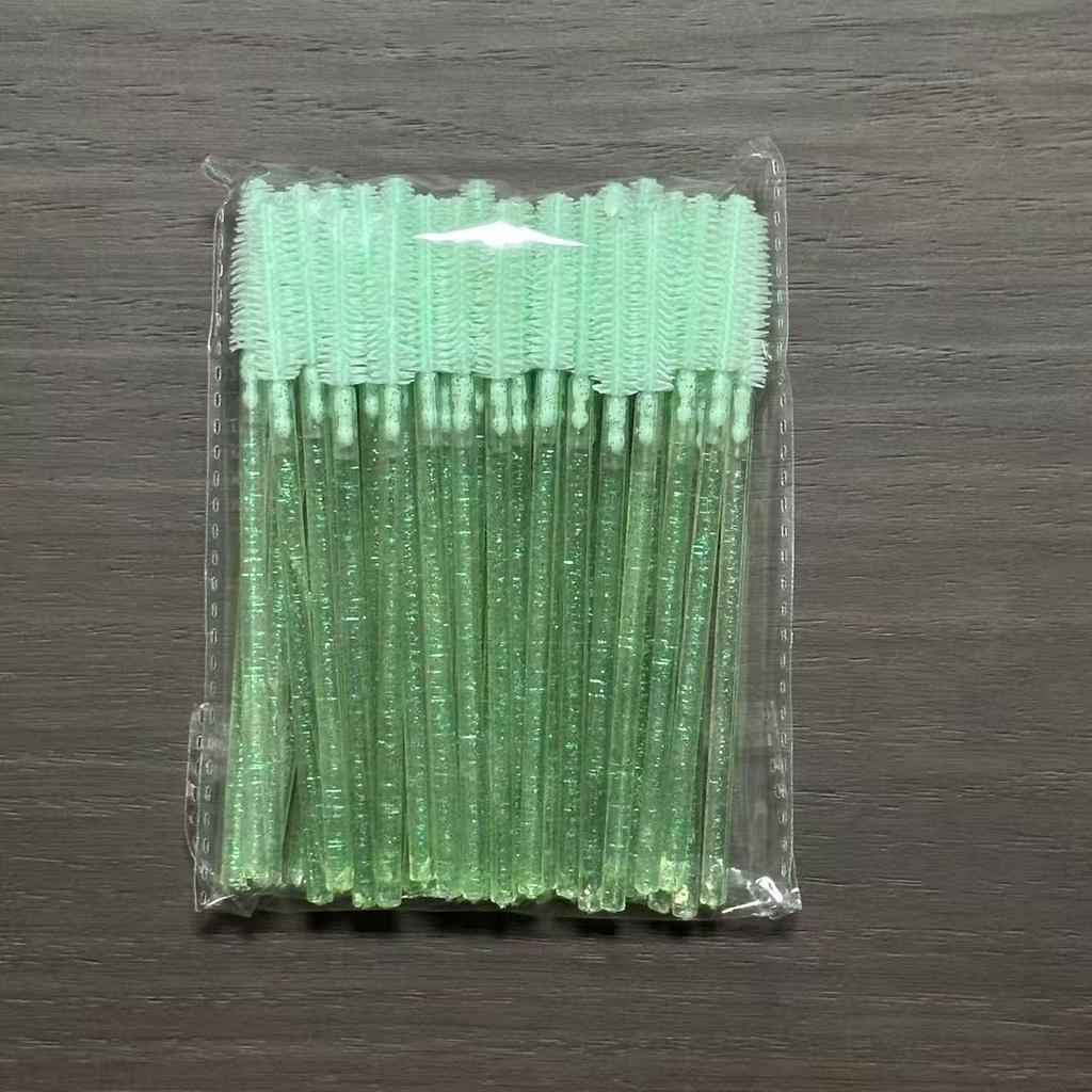 Silicone Eyelash and Eyebrow Brush Tool with Soft Bristles and Curler