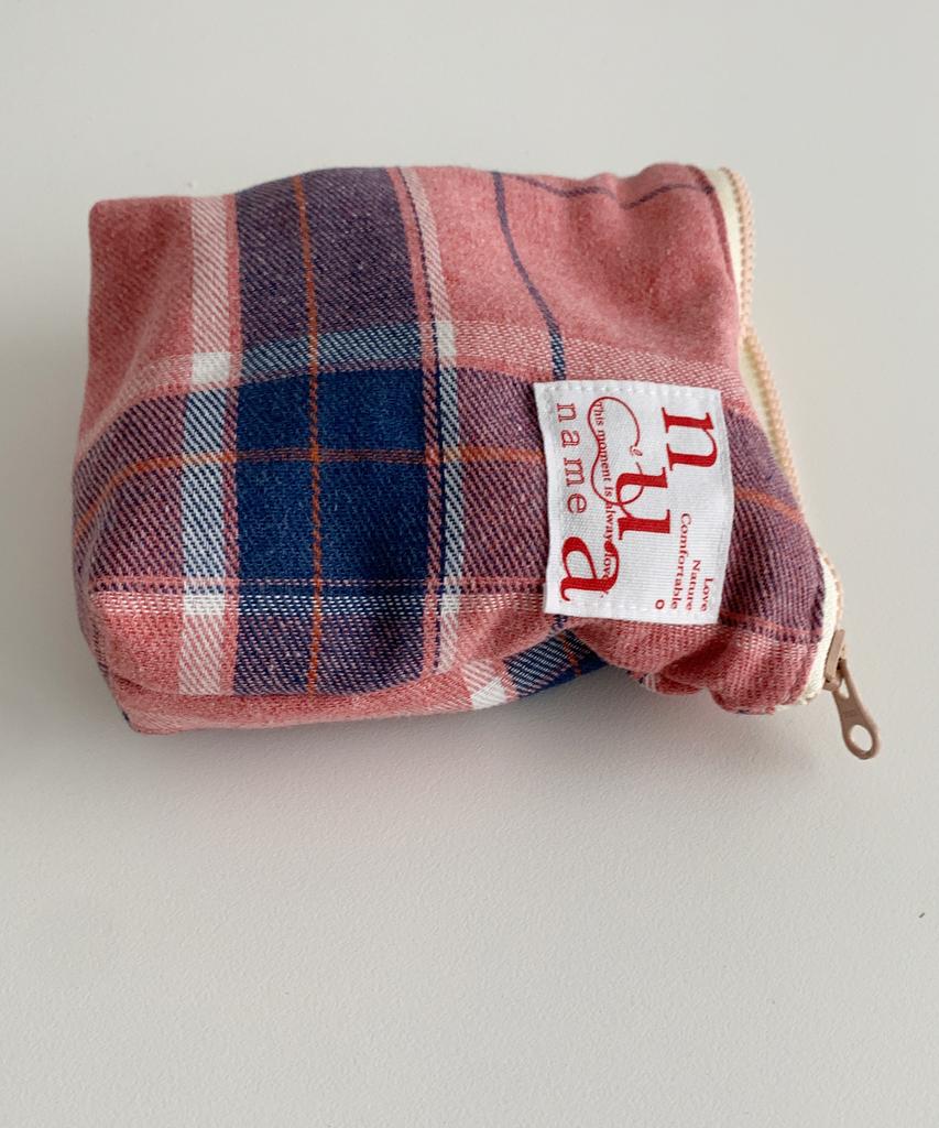 Nuaname Blanket Vintage Check Pouch 2 Colors
