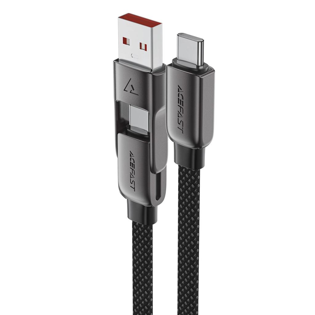 Kabel Acefast C13-05 Usb-C - Usb-A / Usb-C 480Mb/S 3A 0.2M - Czarny