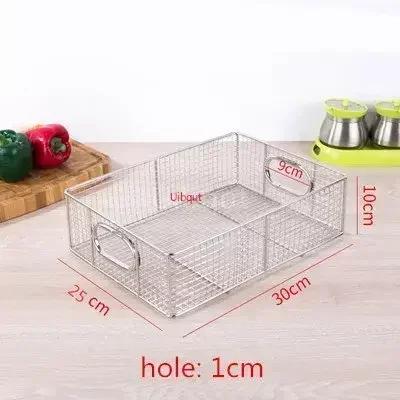Stainless Steel Fryer Screen French Fries Frame Square Filter Net Encrypt Colander Strainers Shaped Frying Fried Mesh Basket
