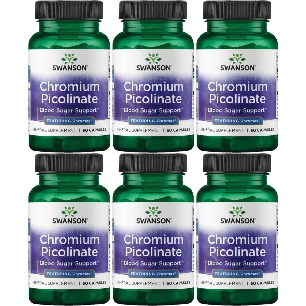 Swanson Chrome Picolinate 200mcg 60 pcs 6 pcs