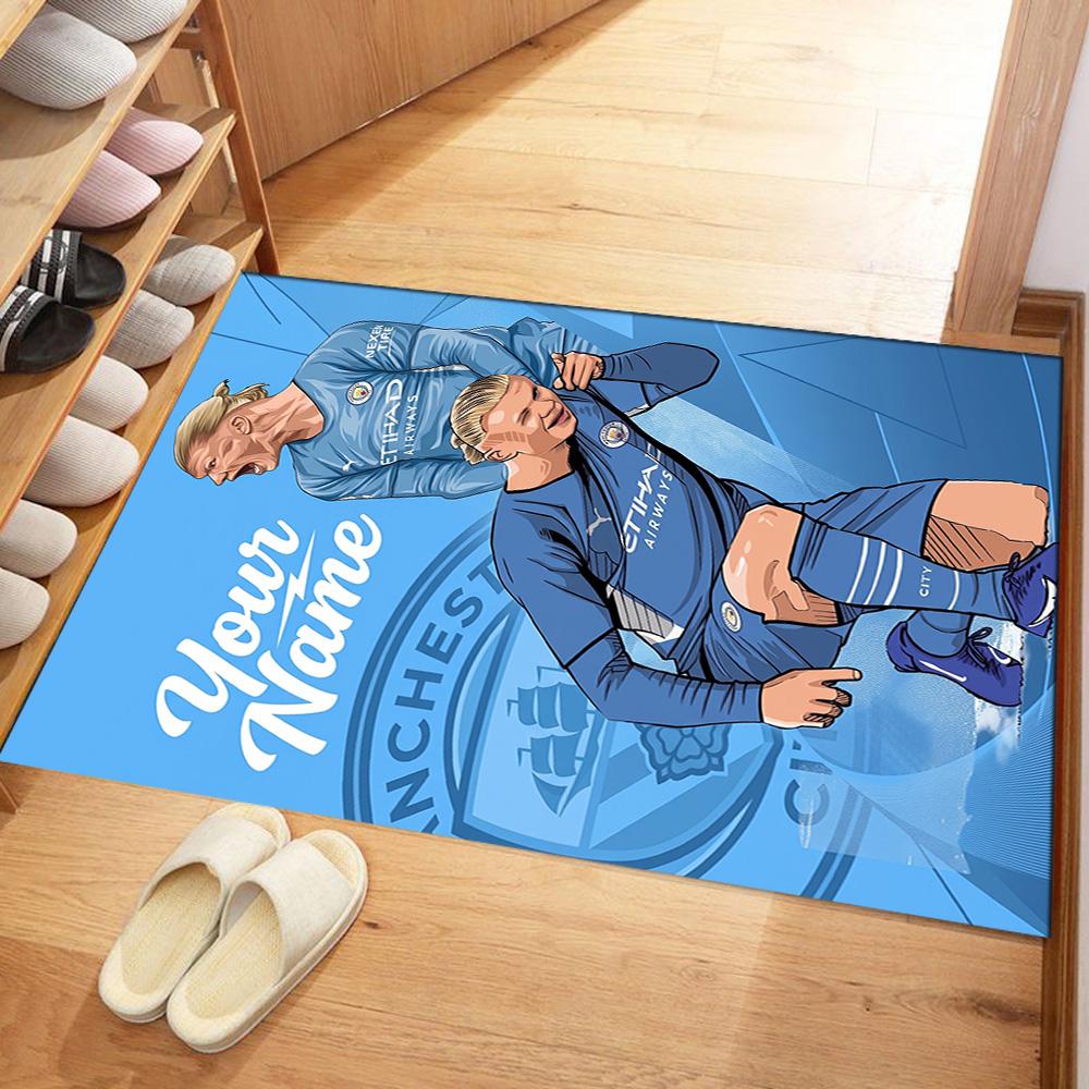 Haaland Personalized Text Carpet Perfect For Bedrooms Kitchen Outdoor Foyer Antislip Carpet Decorate Offices Perfect Gift For Friends Family