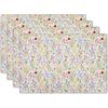 Vintage Floral Placemats Rustic Farmhouse Table Decor Non-Slip Heat Resistant Tableware Mat Spring Summer Home Decor Dinner Mat