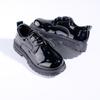Foreign Trade Wholesale 2025 New Children's Black School Shoes Student Shoes African Versatile Trend Glossy Children's Leather Shoes