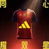 adidas Spain Soccer Jerseys Men's Bright Red Crew Neck