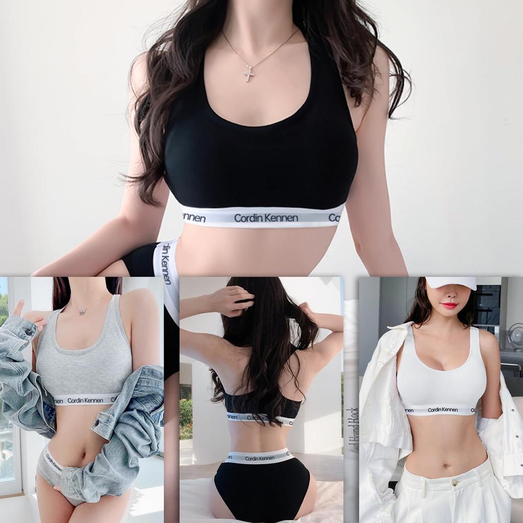Cotton Bra Night Bra To Put On and Take Underwear Sports Bra Breathable Soft Cotton 1 Bra High Elasticity Soft To the Touch Day and Night Use Night
