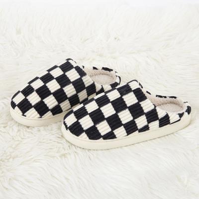 Winter New Home Thermal Cotton Shoes Wool Bag and Couple Thick-soled Cotton Slippers