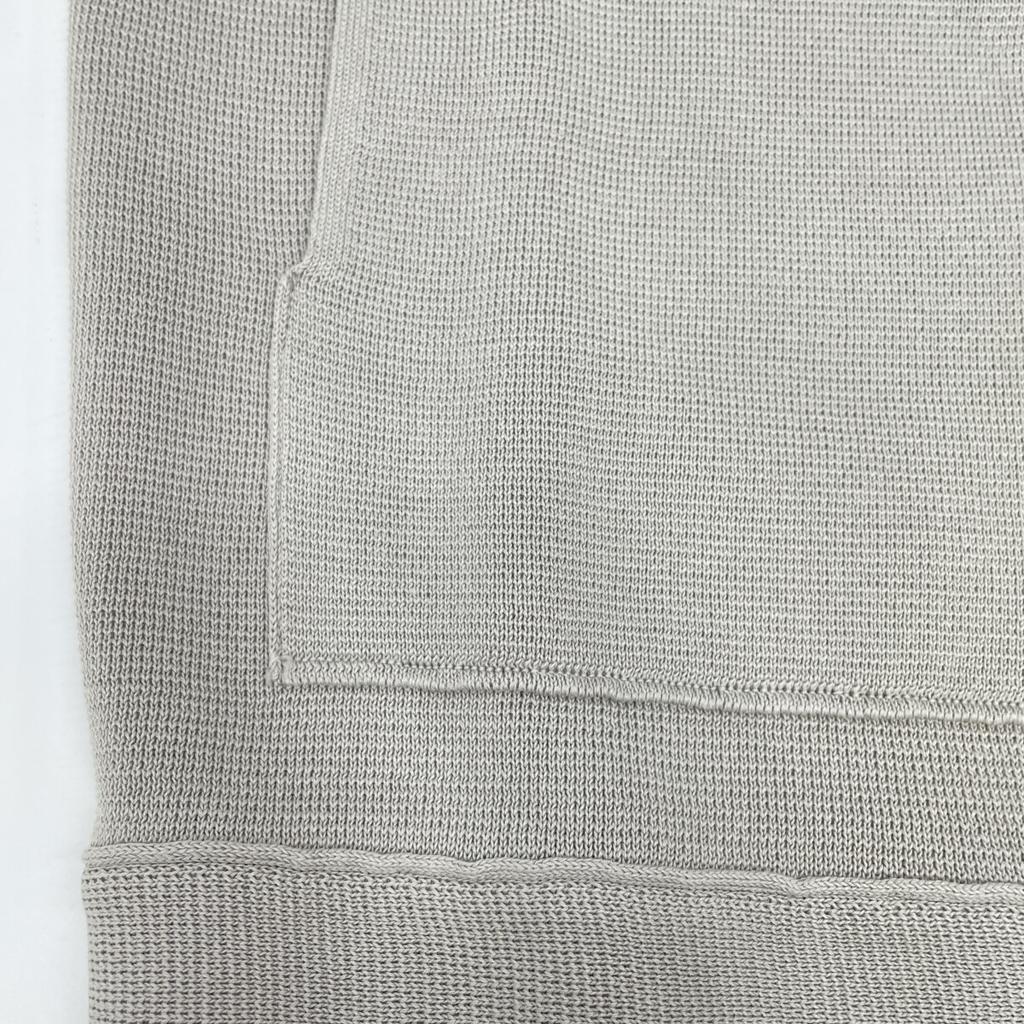 FILIPPO DE LAURENTIIS BZ1ML CR12M Beige Crepe Cotton Mock Neck Zip-Up Blouson Jacket 48 beigeUsed