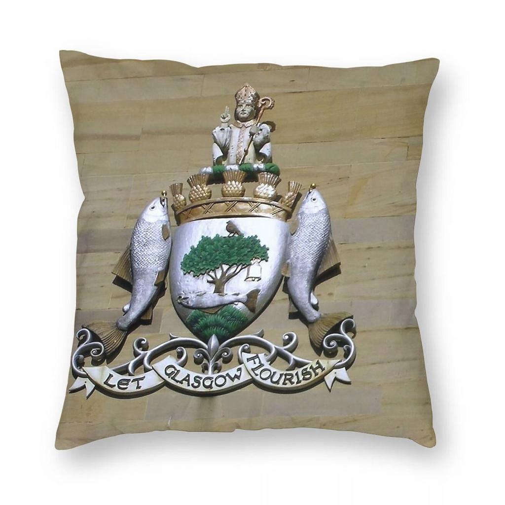 Let Glasgow Flourish Square Pillowcase Polyester Linen Velvet Pattern Zip Decorative Pillow Case Sofa Cushion Cover Wholesale