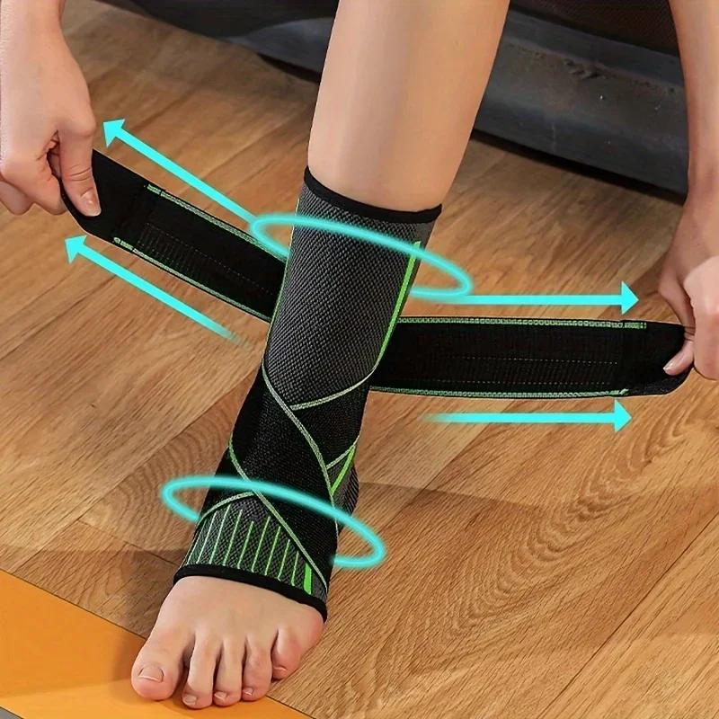 1Pc Ankle Support Brace With Adjustable Straps, Best Ankle Compression Support Brace for Foot and Heel Ankle Strap