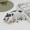 PLA Cow Decoration 3D Printed Dairy Figurine, Cartoon Cattle Statue for Desk Decor, Collectible Figure Mini Sculpture Home Office, Gift Animal Lovers