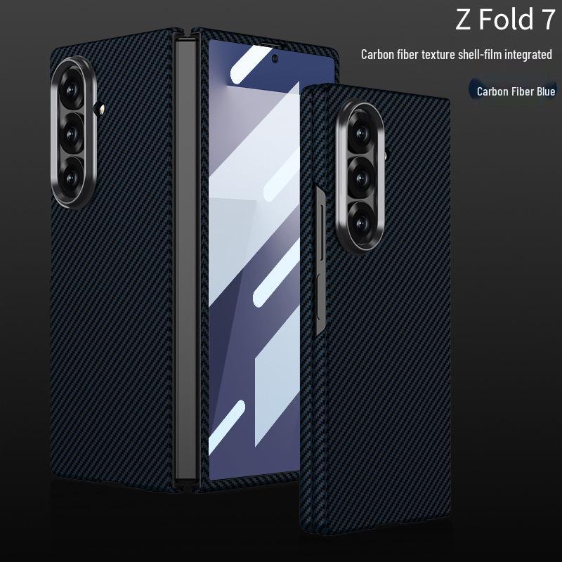 Samsung Z FOLD7 Ultra-tenké ochranné pouzdro s texturou karbonových vláken - Jednobarevné, Skládací design