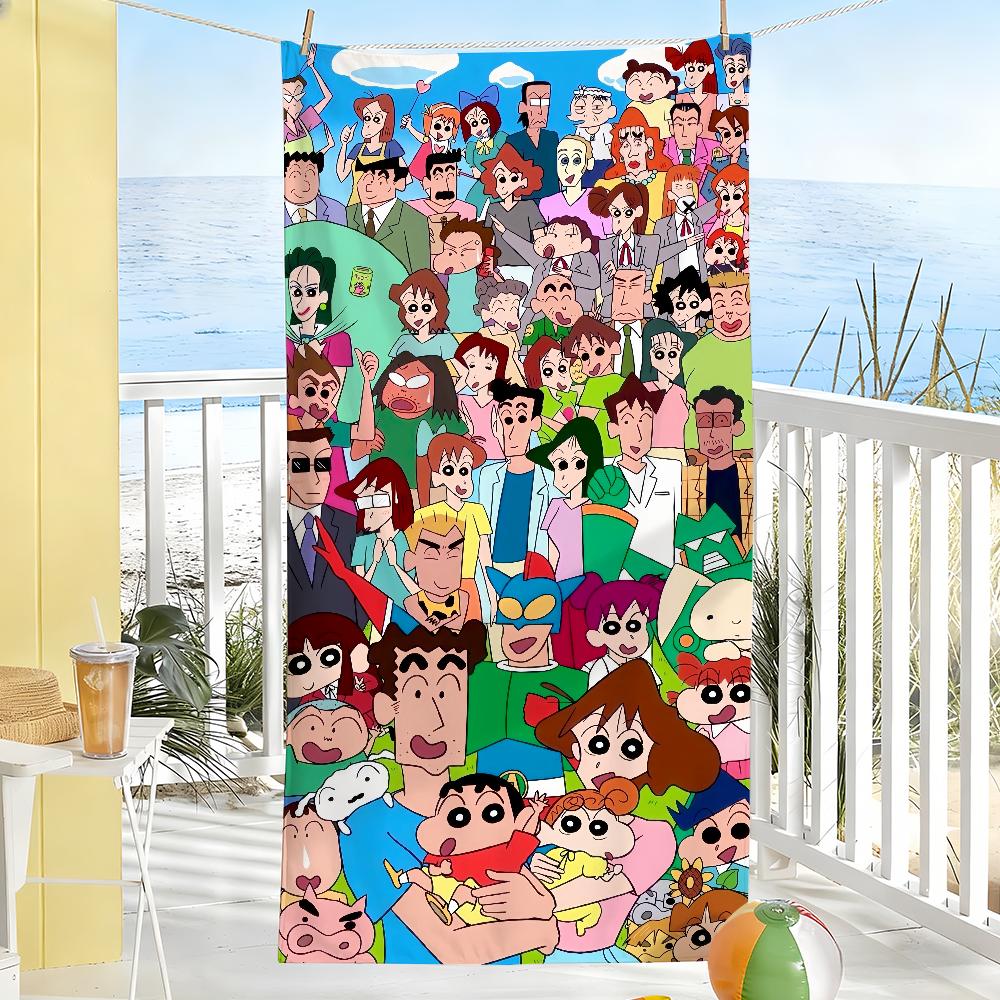 

Fun C-Crayon Shin-Chan Cute Towel Soft Pool Gift For Travel Gym Shower Camping Quick Dry Sports Large Beach Towels W40*H60(CM)