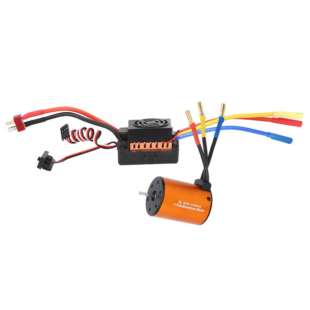 3650 4300KV Brushless Motor 60A ESC Upgrade Parts Accessory for 110 RC Car Model