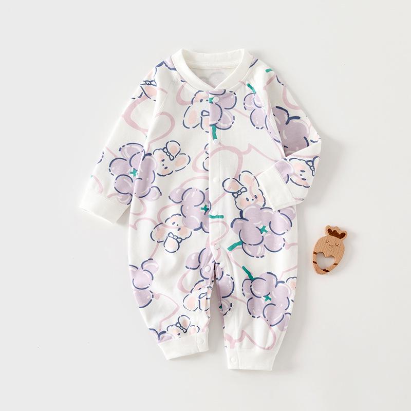 2025 New Pure Cotton Baby Jumpsuit for Spring, Autumn, and Winter - Newborn Toddler Inner Wear
