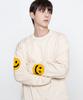 GRAVER [Unisex] Multi Dot Smile Drawing Sweatshirt_Cream