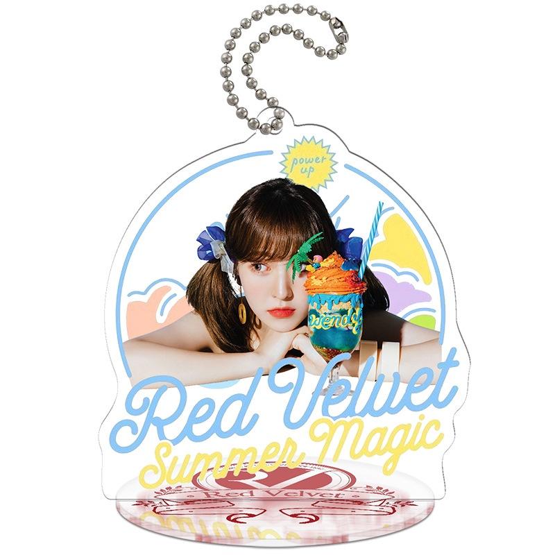 High-quality Kpop Red Velvet Acrylic Keyring Key Holder With Cute Power Up Design For Trendy Fashion
