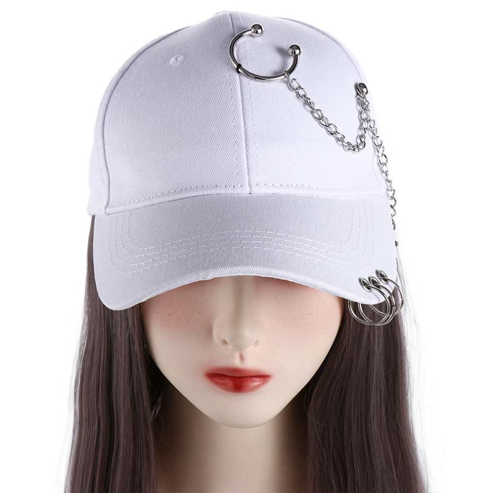 Trendy Casual Punk Girls Female Outdoor Cotton Male With Ring Visors Cap Snapback Hats Baseball Cap