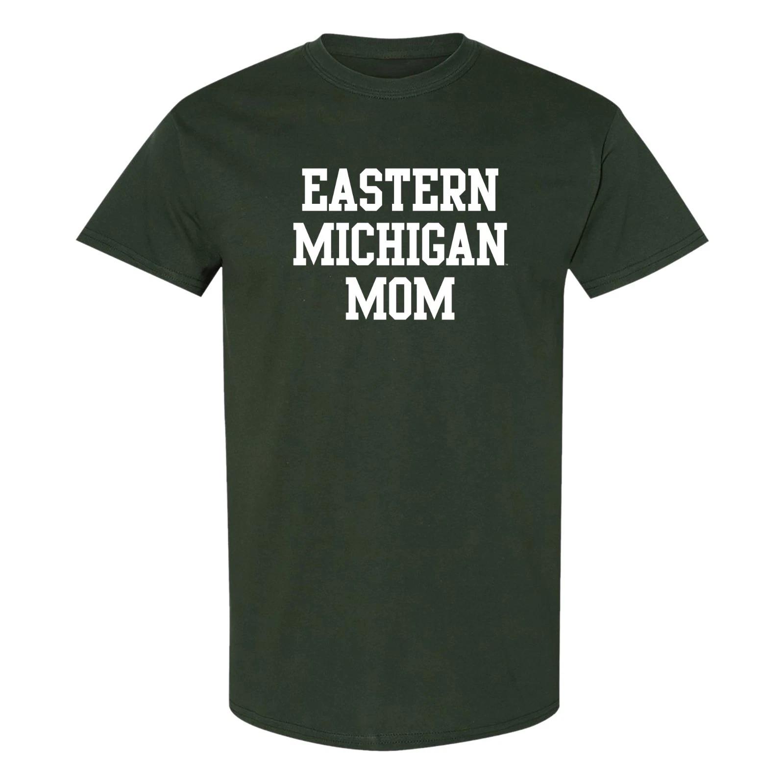 Eastern Michigan Basic Block Mom T-Shirt - Forest 2XL