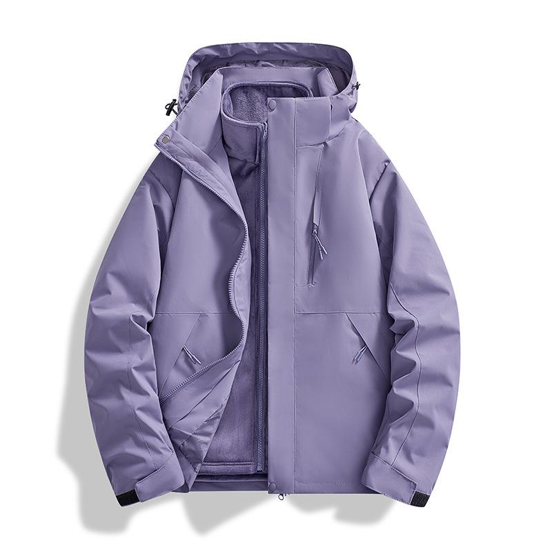 Unisex 3-in-1 Abnehmbare Winddichte Wasserdichte Outdoor Bergsteigerjacke