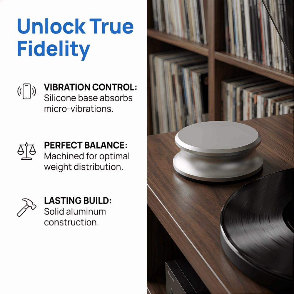 Universal Aluminum Record Turntables Weight Stabilizer Silicone Base Vinyl Record Weight Turntable Clamp Turntable