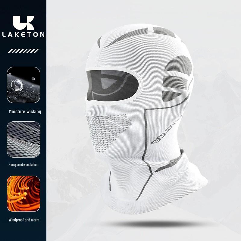 

Unisex Winter Windproof Headband and Quick-Dry Face & Neck Warmer for Cycling, Skiing, and Motorcycling One Size серый/белый