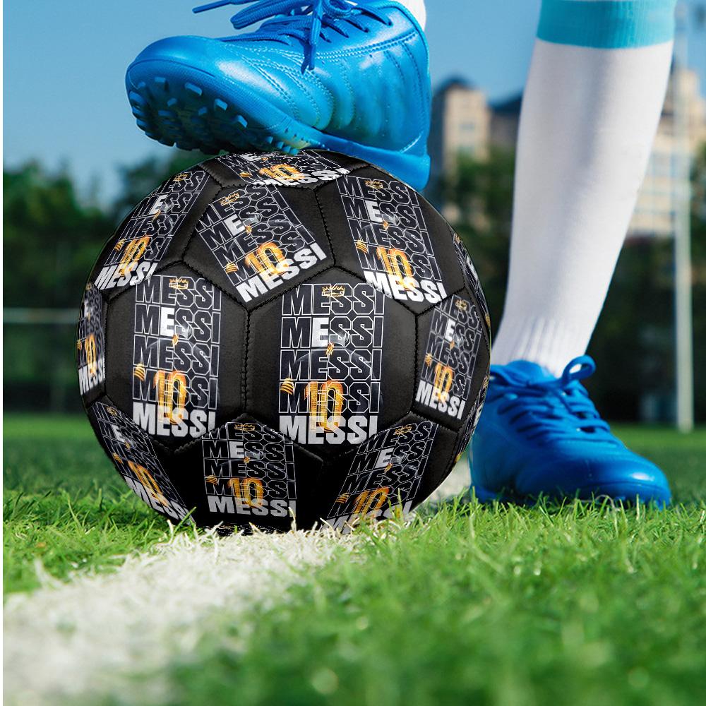Lionel Messi Theme Soccer Ball Size 5 Soccer Ball Soft Touch Professional Training Football for Outdoor Sports